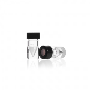 Ungraduated Vial With Open Top Cap and PTFE-Faced, Silicone Septa, Clear 0.3ML