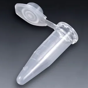 Microcentrifuge Tube, 1.5mL, PP, Attached Snap Cap, Graduated, Natural, Lot Certified: Rnase, Dnase, Pyrogen, ATP and Human DNA Free