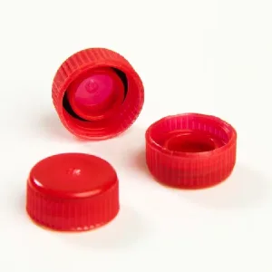 Tether Screw Cap w O-ring, Red CapNoTube,St Ebeam500xPK,5KxCS