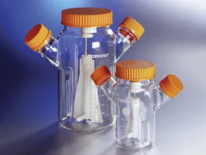Reusable Spinner Flask Gas Delivery Fitting with 1/4" Inlet for Vertical Sidearm Flasks