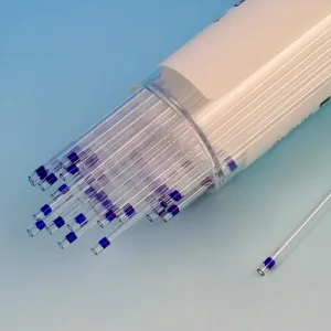 Capillary Tube, Microhematocrit, 100% PLASTIC, Blue Tip, Plain, 100/Vial, 10 Vials/Unit