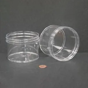 Jar, Wide Mouth, 240mL (8oz), PS, 89mm Opening, 3 3/16 x 2 3/8"   (Screw Cap Packaged Separately)