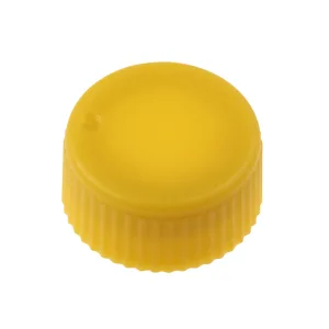 CAP ONLY, Screw Top Micro Tube Cap, O-Ring, Opaque, Yellow, Non-sterile